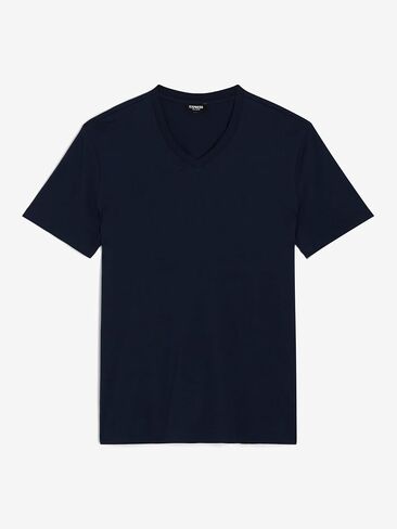 EXPRESS Men’s Pima Cotton Tee – Short Sleeve V-Neck, Ultra-Soft Premium Knit in Kuwait