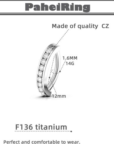 14G Titanium Clicker Belly Button Ring for Women 10mm 12mm 14mm Belly Rings Hoop Belly Button Rings Simple Reverse Navel Rings Body Belly Piercing Jewelry Hinged Rings for Belly Button in Kuwait