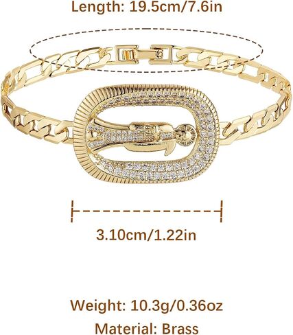 HZMAN 14K Gold Plated Figaro Chain Link Bracelet for Women Dainty Religious Saint Jude ID Bracelet Jewelry Gift in Kuwait