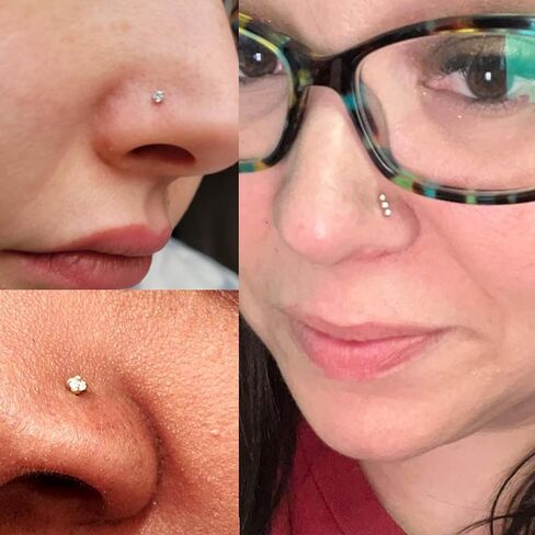 Modrsa Horseshoe Nose Ring 20g حصان الحذاء خاتم الأنف طوق للنساء من الصلب الجراحي الفضي نصف القرط الأطواق U شكل مزدوج الأحجار الكريمة Tragus Hoops Labret Lip Helix Piercing Jewelry Septum Rings 20gauge 8mm in Kuwait