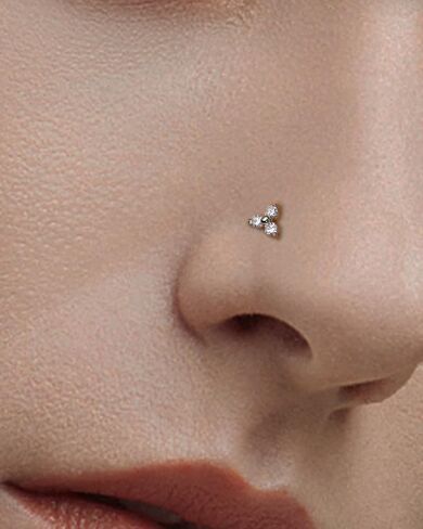 Modrsa Horseshoe Nose Ring 20g حصان الحذاء خاتم الأنف طوق للنساء من الصلب الجراحي الفضي نصف القرط الأطواق U شكل مزدوج الأحجار الكريمة Tragus Hoops Labret Lip Helix Piercing Jewelry Septum Rings 20gauge 8mm in Kuwait