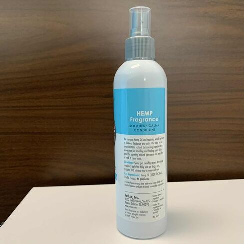 Petkin Hemp Fragrance for Dogs and Cats - With Hemp Oil & Soothing Vanilla Extract, 8 oz - Soothes, Calms & Conditions - Keeps Pet Smelling Great - For Home, Travel & Use on Pet Bedding in Saudi Arabia