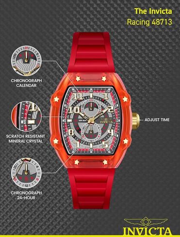 invicta Racing Men 48.5mm البلاستيك الذهب + أبيض أبيض + رمادي DIAL VH61 QUARTZ in Saudi Arabia