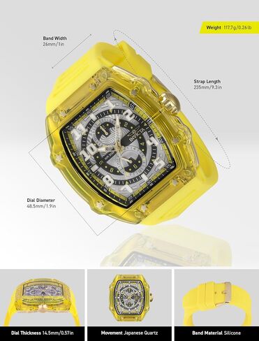 invicta Racing Men 48.5mm البلاستيك الذهب + أبيض أبيض + رمادي DIAL VH61 QUARTZ in Kuwait