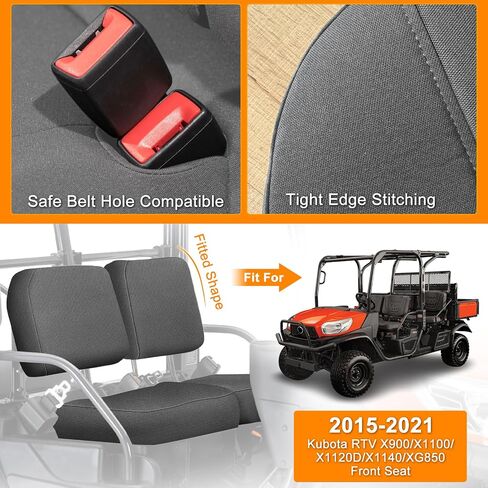 يتوافق أغطية المقعد الأمامي والخلفي مع 2015-2021 Kubota RTV X1140 ، النسيج المحبوك الثقيل ، بدون مقاومة للماء in Kuwait