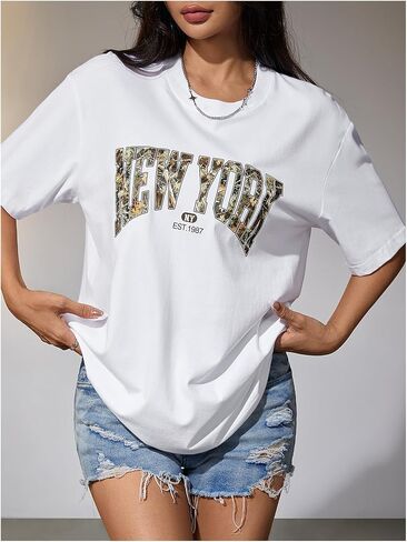 Verdusa Men's Camo Letter Graphic Tees Short Sleeve Summer T Shirt Daily Streetwear in Saudi Arabia