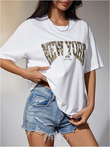 Verdusa Men's Camo Letter Graphic Tees Short Sleeve Summer T Shirt Daily Streetwear in Saudi Arabia
