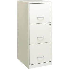 Pemberly Row 3 Drawer Modern Metal Vertical File Cabinet with Lock in Silver in Kuwait