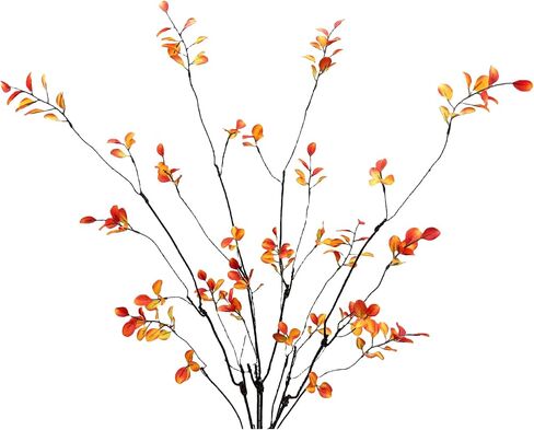 Ferial 4pcs الخضراء الاصطناعية ينبع النباتات فو فو الأوكالبتوس فروع ficus الاصطناعية لمحشو المزهرية مزيفة Ficus Twig Plants 38.2 "لحضور مكتب مكتب حفل الزفاف المركزية in Kuwait
