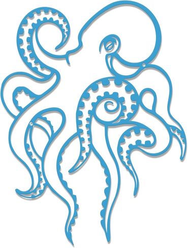 Rajukit Octopus Metal Wall Art–Octopus Decor with Lifelike Ocean-Themed Design–Octopus Wall Decor for Coastal or Modern Spaces in Saudi Arabia