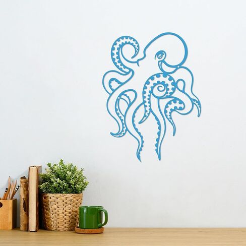 Rajukit Octopus Metal Wall Art–Octopus Decor with Lifelike Ocean-Themed Design–Octopus Wall Decor for Coastal or Modern Spaces in Saudi Arabia