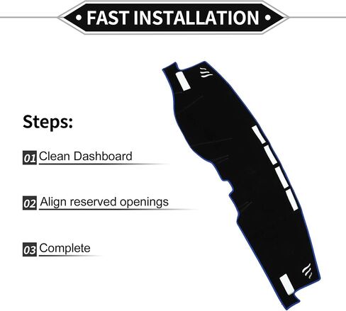 غطاء DASH متوافق مع Toyota Venza 2008-2017 ، سجادة لوحة لوحة لوحة لوحة التحكم في البوليستر غير المنقولة in Kuwait