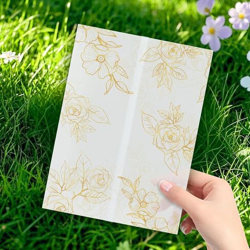 Vellum Jackets for 5x7 Envelopes for Invitations Wedding Invitation Envelopes Vellum Paper Kit Sleeves Pre-Folded Floral Wraps Jacket Wildflower for Craft DIY in Saudi Arabia