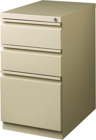 Hirsh Industries - 23-in Deep Mobile Pedestal 3-Drawer Box/Box/File. Full Width Pull. Black in Saudi Arabia