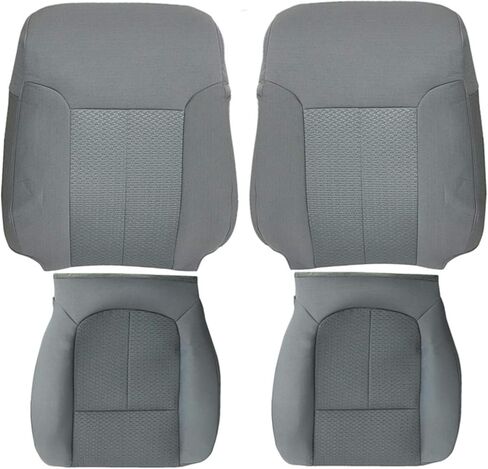 NLQR Driver and Passenger Side Bottom & Top Back Replacement Seat Covers Cloth Steel Gary Compatible with Ford F150 2011 2012 2013 2014 in Saudi Arabia
