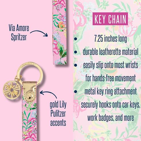 Lilly Pulitzer Wristlet for Keychain and Keys, Cute Floral Key Holder Bracelet, Daffodil Hill in Saudi Arabia