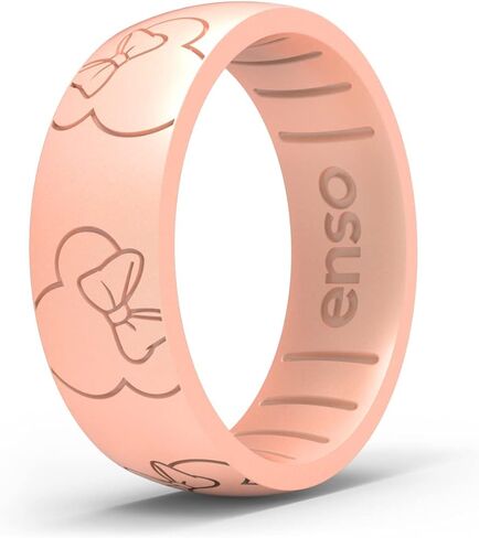 Enso Rings Etched Disney Collection - Classic Silicone Ring - 8mm Wide, 2.16 Thick - Mickey Emotion (Red, 7) in Saudi Arabia