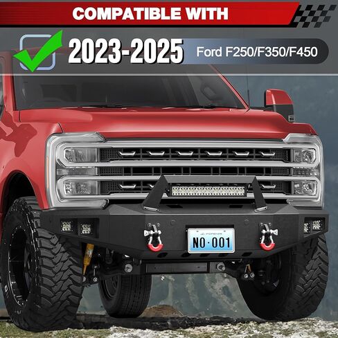 المصد الخلفي F150 لقيام فورد F150/F250/F350 بالانتقاء و 1992-1996 Bronco ، مع لوحة الخطوة ، مصابيح الضباب ، أضواء لوحة الترخيص وحلقات D. in Kuwait