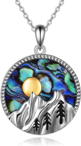 YFN Mountain Necklace for Women Sterling Silver Mountain Pendant Necklace Nature Jewelry Gift for Skiers, Hikers, Campers, Climbers and Nature Lovers in Saudi Arabia