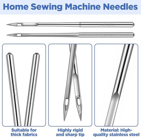 50 Pcs Size 90/14 Sewing Machine Needles, Heavy Duty Machine Needles for Thickened Fabrics, Universal Fit, Home Use in Saudi Arabia