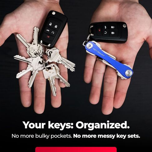 KeySmart Extended - Compact Key Holder and Keychain Organizer (up to 8 Keys, Black) in Saudi Arabia
