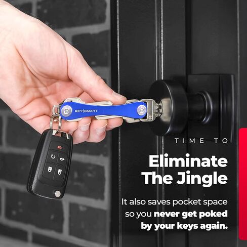 KeySmart Extended - Compact Key Holder and Keychain Organizer (up to 8 Keys, Black) in Saudi Arabia