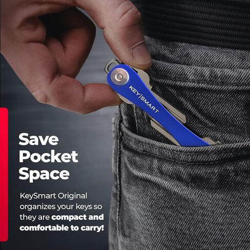 KeySmart Extended - Compact Key Holder and Keychain Organizer (up to 8 Keys, Black) in Saudi Arabia