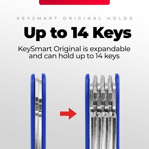 KeySmart Extended - Compact Key Holder and Keychain Organizer (up to 8 Keys, Black) in Saudi Arabia