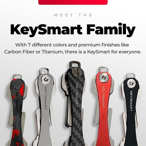 KeySmart Extended - Compact Key Holder and Keychain Organizer (up to 8 Keys, Black) in Saudi Arabia