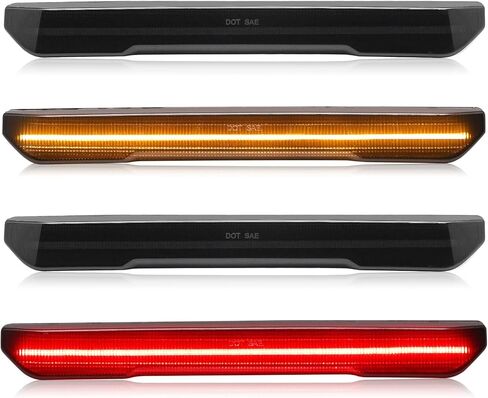 Lens Clear LED Side Marker Lights متوافقة مع 2020-2025 Sierra 2500HD 3500HD مصابيح علامات الحاجز الخلفي الأمامي ، 2xfront (AMBER) و 2XREAR (أحمر) in Kuwait