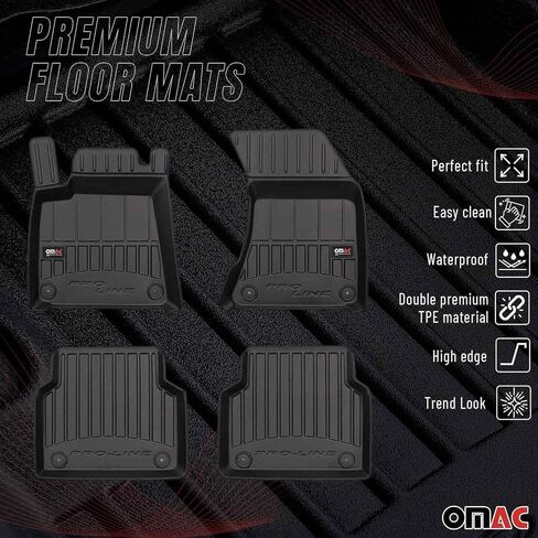 حصيرة أو OMAC Premium Floor for Audi A8 L 2010-2017 All-Weather Heavy Duty 4pcs in Kuwait