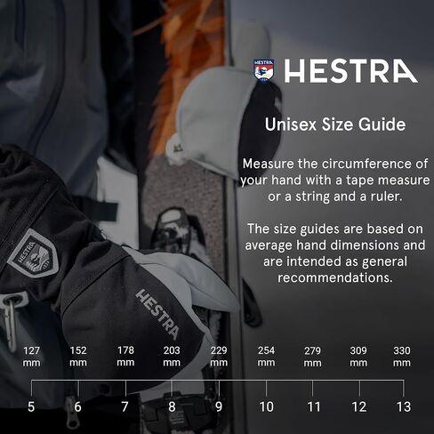 Hestra Unisex Gauntlet Sr 5-Finger Glove, Waterproof, Windproof Insulated Gloves for Skiing & Snowboarding, Men & Women in Saudi Arabia