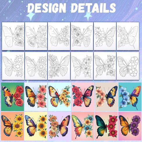 10 مساءً لوحات قماش مسبقة من القماش 8x10 SIP و الطلاء للبالغين الفتاة للسيدات تاريخات ليلية للطلاء مع تصميمات الطلاء تصميمات الطلاء لزهور الفراشات المبتدئين in Kuwait