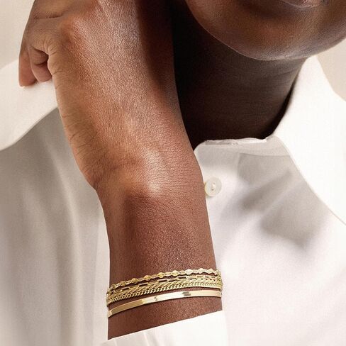 Ross-Simons Italian 18kt الذهب على مجموعة المجوهرات الاسترليني: 5 أساور سلسلة in Saudi Arabia