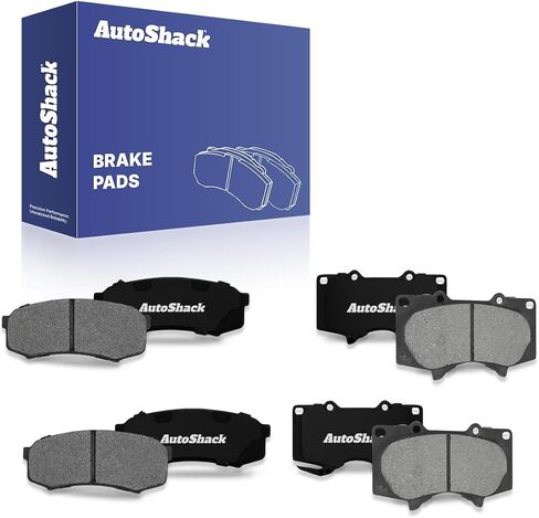 منصات فرامل السيراميك الأمامية والخلفية Autoshack تم تعيينها ببديل 8pcs لعام 2001-2007 Toyota Sequoia 2003-2023 4Runner 2007-2014 FJ Cruiser 2003-2009 LEXUS GX470 2010-2023 GX460 4.0L 4WD AWD RWD SCD976-606 in Kuwait