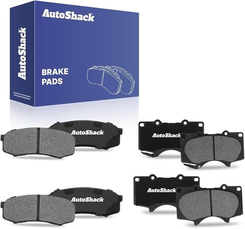 منصات فرامل السيراميك الأمامية والخلفية Autoshack تم تعيينها ببديل 8pcs لعام 2001-2007 Toyota Sequoia 2003-2023 4Runner 2007-2014 FJ Cruiser 2003-2009 LEXUS GX470 2010-2023 GX460 4.0L 4WD AWD RWD SCD976-606 in Saudi Arabia