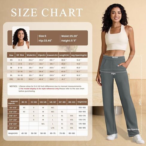 Keriffe Women's Yoga Dress Dress Bants High Phected Strained Leg Work Work Office Office Slacks 4 Mobicets in Kuwait