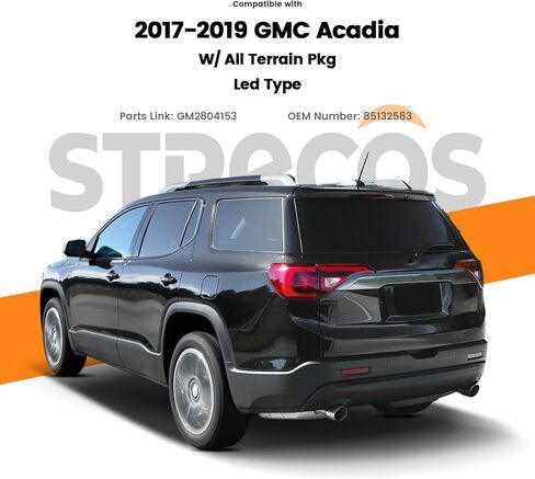 LED Tail Light Compatible with 2020 2021 2022 2023 GMC Acadia Denali SL SLE SLT Outer Taillight Chrome Bezel Rear Driving Brake Lights Assembly Replace OEM# 85150719 GM2800316 (Left Driver Side) in Kuwait