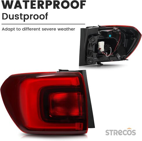 LED Tail Light Compatible with 2020 2021 2022 2023 GMC Acadia Denali SL SLE SLT Outer Taillight Chrome Bezel Rear Driving Brake Lights Assembly Replace OEM# 85150719 GM2800316 (Left Driver Side) in Kuwait