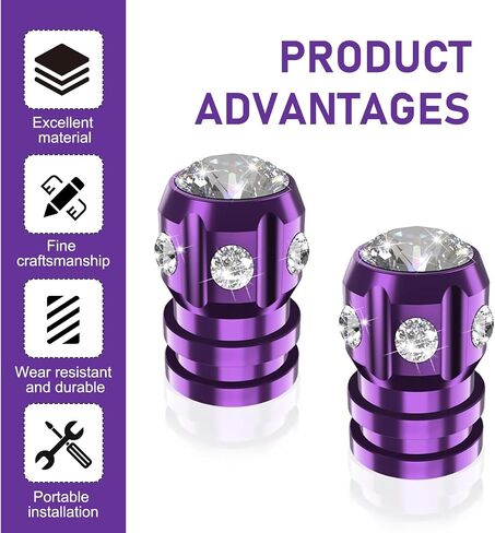 4 PCS CAPS صمام الإطارات ، وقبعات جذع صمام الإطارات ، وملحقات سيارة بلينغ مقاومة للغبار ، وقبعات إطارات سيارات الألومنيوم الشاملة للسيارات والشاحنات وسيارات الدفع الرباعي والدراجات النارية (أسود) in Saudi Arabia