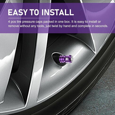 4 PCS CAPS صمام الإطارات ، وقبعات جذع صمام الإطارات ، وملحقات سيارة بلينغ مقاومة للغبار ، وقبعات إطارات سيارات الألومنيوم الشاملة للسيارات والشاحنات وسيارات الدفع الرباعي والدراجات النارية (أسود) in Saudi Arabia