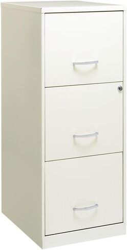 Pemberly Row 3 Drawer Modern Metal Vertical File Cabinet with Lock in Silver in Kuwait