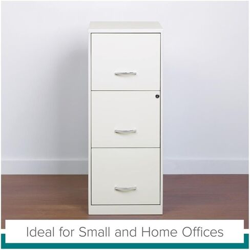 Pemberly Row 3 Drawer Modern Metal Vertical File Cabinet with Lock in Silver in Kuwait