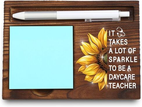 Director of Nursing Gift, Sunflower Desk Decor with Inspirational Message for Healthcare Leaders, Appreciation Present for Nurse Directors, Wooden Sticky Note Holder, 6.5×4.8×0.8 inch,LQQ118 in Saudi Arabia