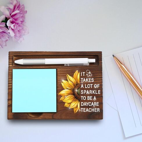 Director of Nursing Gift, Sunflower Desk Decor with Inspirational Message for Healthcare Leaders, Appreciation Present for Nurse Directors, Wooden Sticky Note Holder, 6.5×4.8×0.8 inch,LQQ118 in Saudi Arabia