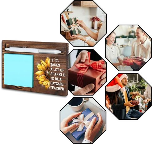 Director of Nursing Gift, Sunflower Desk Decor with Inspirational Message for Healthcare Leaders, Appreciation Present for Nurse Directors, Wooden Sticky Note Holder, 6.5×4.8×0.8 inch,LQQ118 in Saudi Arabia