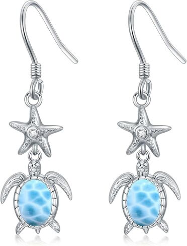 Turtle Earrings for Women - 925 Sterling Silver & Natural Peridot - Dangle Drop Earrings - Summer Turtle Jewelry Gifts in Saudi Arabia