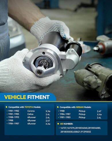 PHILTOP 17668N Starter Compatible with 1995-2007 Tacoma 2.4/2.7L Replacement New for 17668N,17666, 17668,17535N,17706N in Saudi Arabia