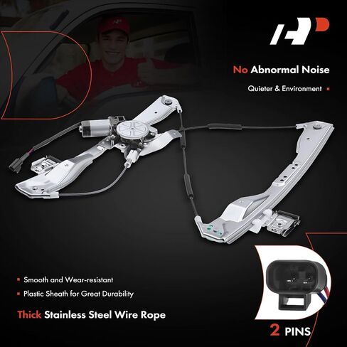 A-Premium Electric Power Window Regulator with Motor Compatible with Pontiac G6 2005-2010 Sedan Front Driver Side in Saudi Arabia