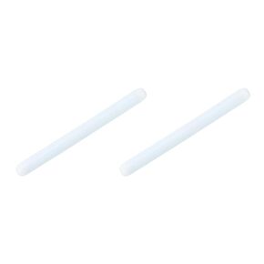 MECCANIXITY Magnetic Stirrer Mixer Stir Bar Rod 70mm/2.76" Cylinder Shape PTFE Coating Magnet White for Laboratory 2Pcs